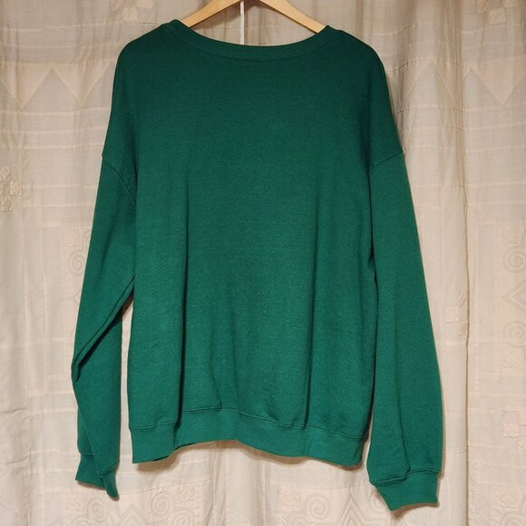 🎄 The Grinch Dr Seuss Face Crewneck Sweatshirt Green 3XL 🎄 - Picture 3 of 4